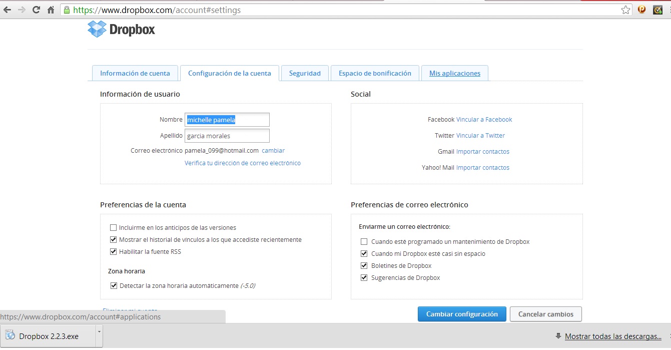 Productividad : Almacenamiento de archivos