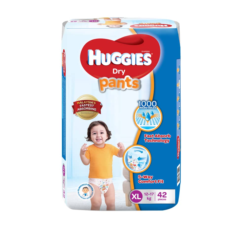 HARRAZ NAK TRY HUGGIES DRY PANTS MALAYSIA'S FASTEST ABSORBING DIAPER