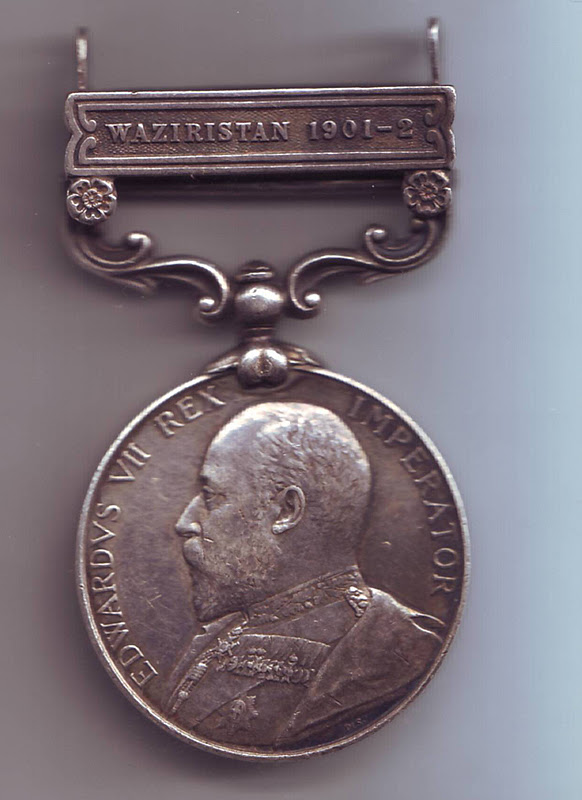 Rare Indian Collectibles Waziristan 19012 War Medal Silver Very
