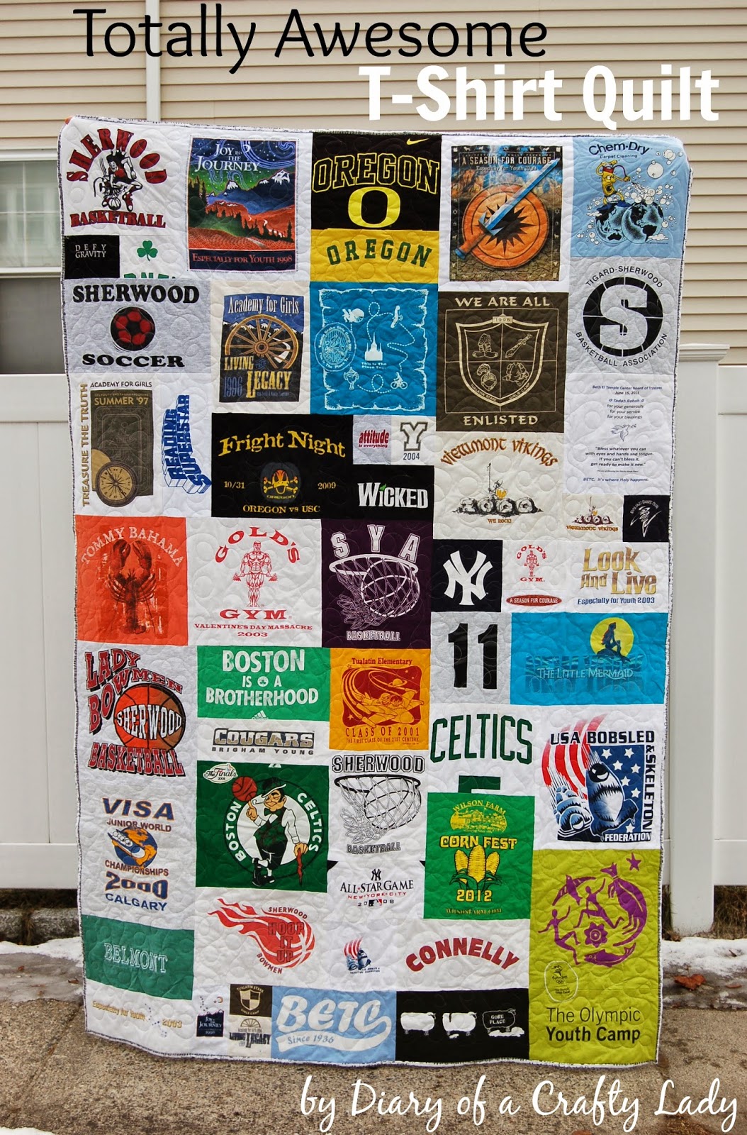tsunamien Koncession lyserød Diary of a Crafty Lady: Making your own T-shirt Quilt