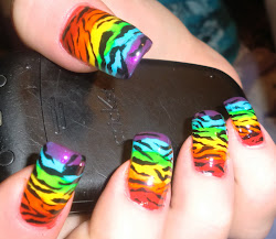 rainbow nails zebra designs favorite