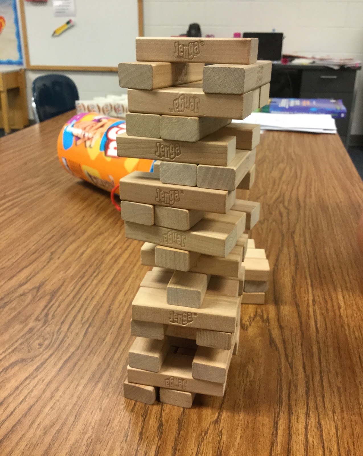 Super School Counselor Using Jenga to Teach Impulse Control