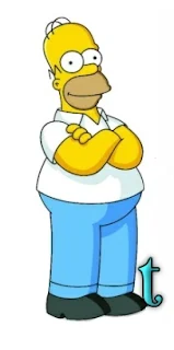 Homer Simpson con Abecedario.