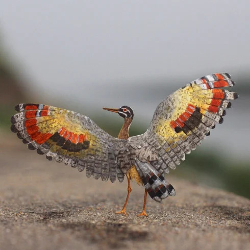 Sunbittern Miniature Paper Bird