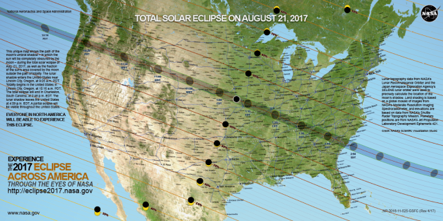 Solar Eclipse Map August 21, 2017