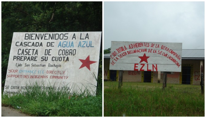 Carteles del EXLN en Chiapas