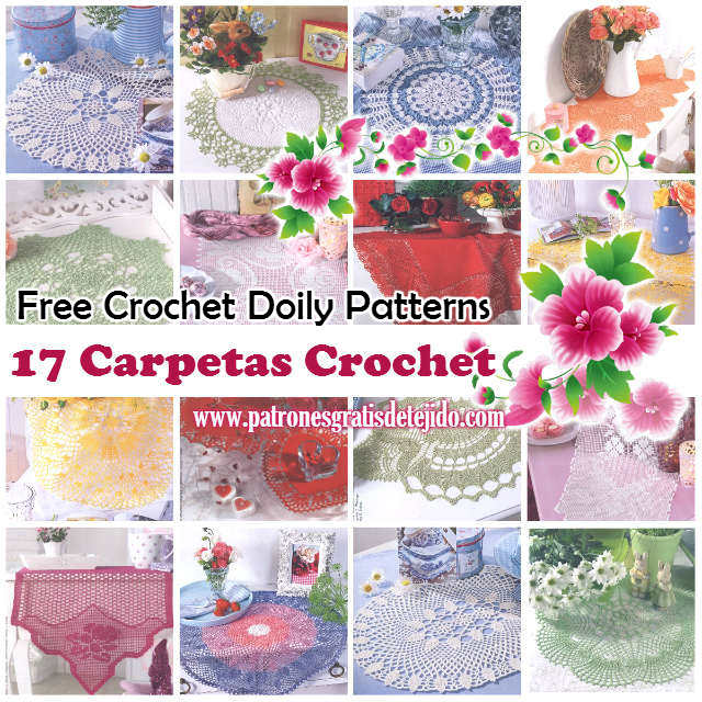 17 patrones de carpetas tejidas al crochet para descargar gratis