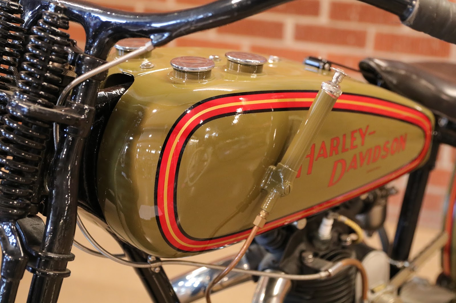 OldMotoDude 1928 HarleyDavidson Peashooter Hill Climber on display at