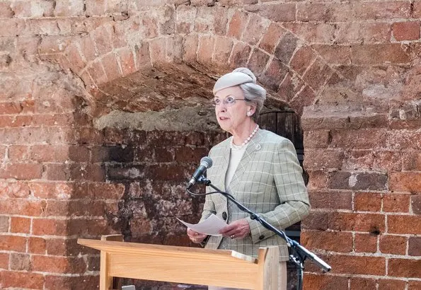 Queen Margrethe, Princess Benedikte and Queen Anne-Marie of Greece attended the opening of The Splendour of Power exhibition at Kolding Castle