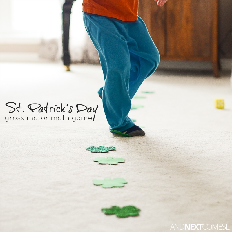 St. Patrick's Day Gross Motor Math Activity And Next Comes L