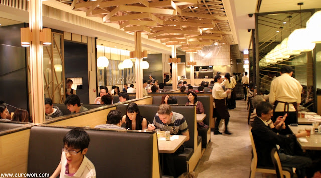 Interior del restaurante Crystal Jade de Hong Kong