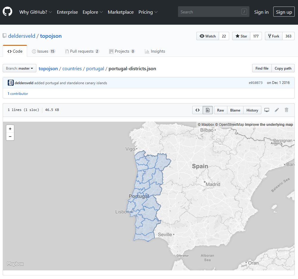 Mapa de Portugal em PowerBI Desktop