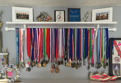 DIY running medal athletic award display shelf