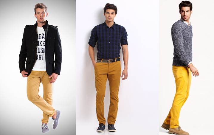 Vestir Pantalon Mostaza Combinacion Hombre Pantalon Caqui Combinar