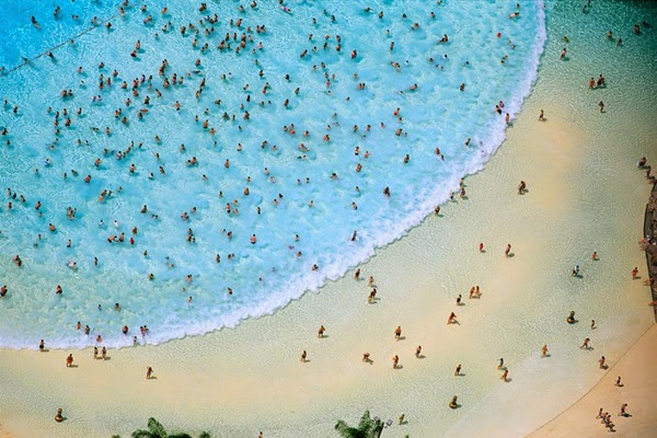 4.) A busy wave pool in Orlando, Florida, seemingly full of ants. - You Think You Know What The World Looks Like. Then You Look At It Like This And… WHOA. Amazing.