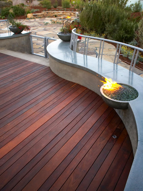 Seamless Patio Fire Pit Bench Design