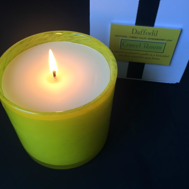 LAFCO New York Daffodil Guest Room Candle, Sea & Dune Reparative Hand