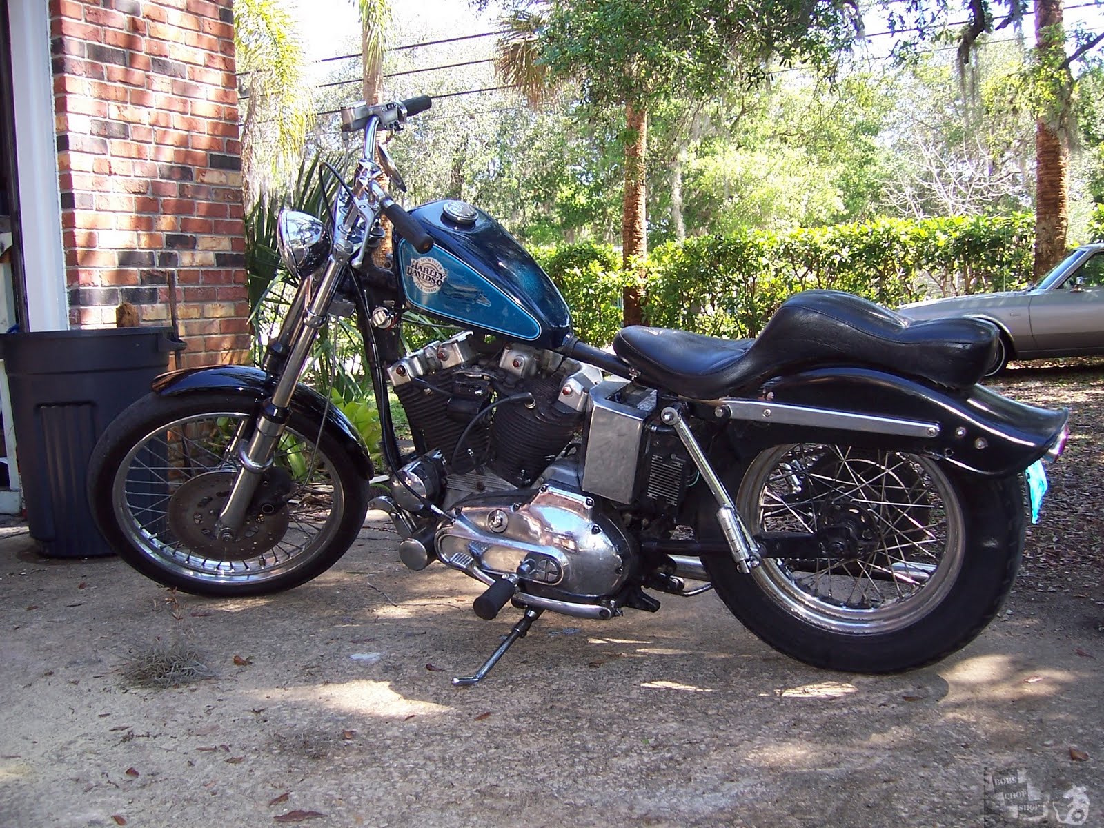 BOBS CHOP SHOP FINALLY BACK FROM NY! 1973 HARLEY SPORTSTER IRONHEAD