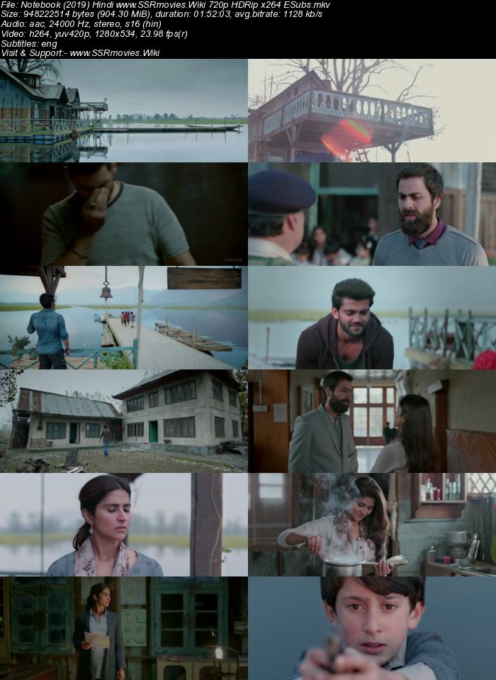 Notebook (2019) Hindi 720p HDRip x264 900MB ESubs Movie Download