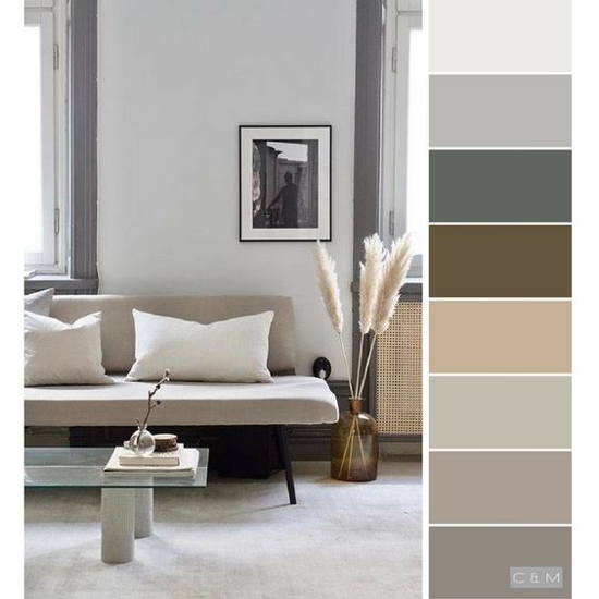 LINGKAR WARNA: 40 inspirasi warna cat interior rumah minimalis