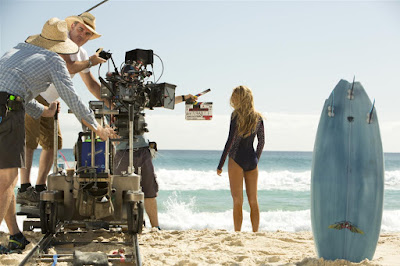 Blake Lively on the set of The Shallows