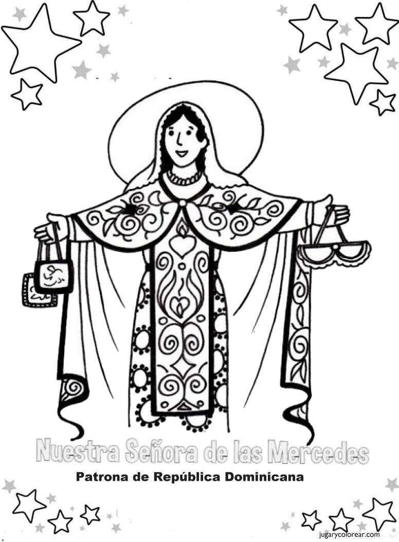 Colorear Virgenes Patronas Jugar Y Colorear
