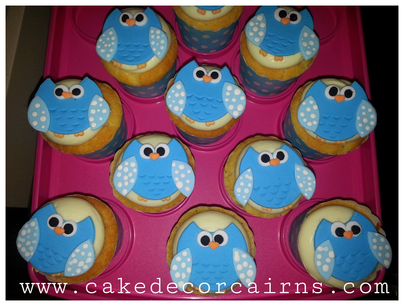  Owl Cupcake toppers fondant. 