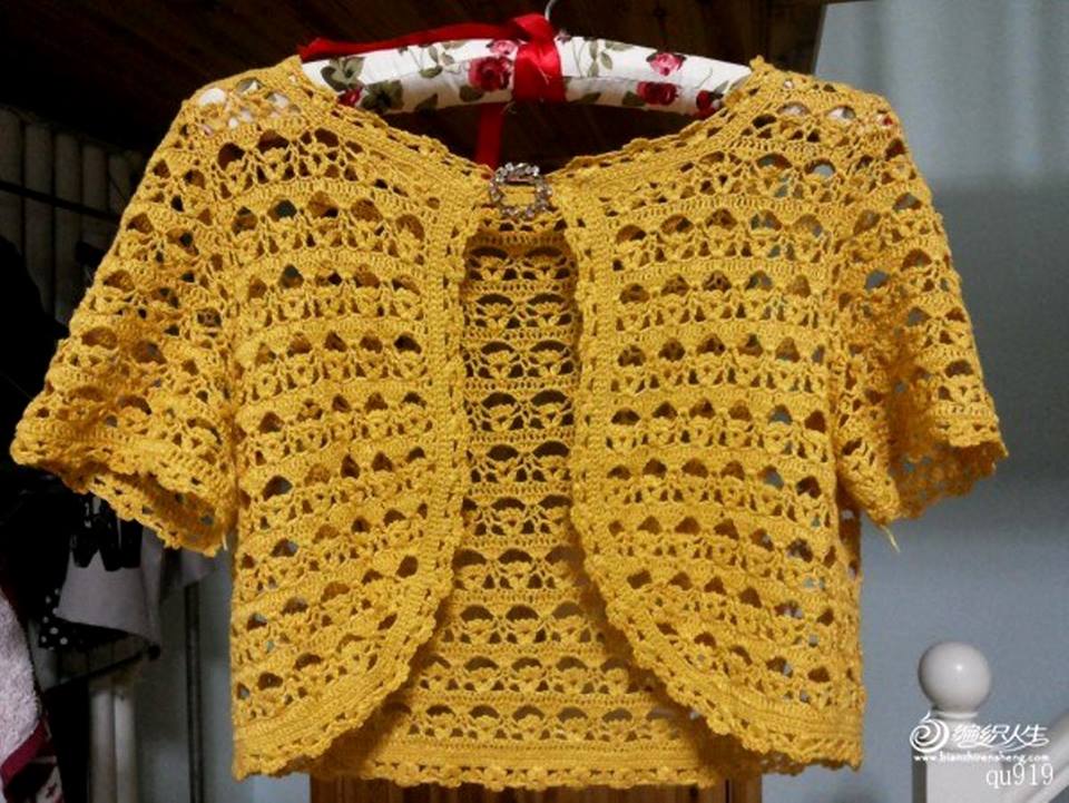 Tina's handicraft longsleeve crochet bolero
