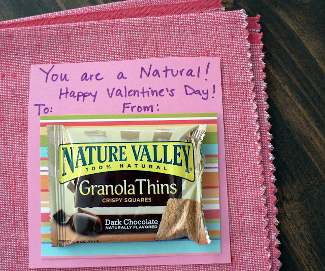 Healthy Valentine Treats for kids, granola bar valentine