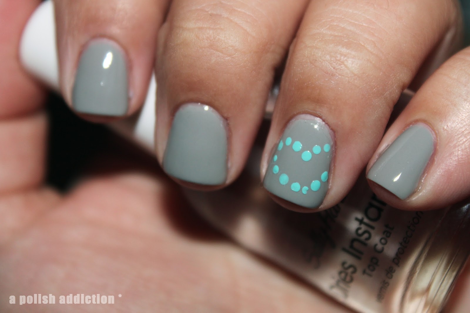 A Polish Addiction Cute Dotted Heart Nail Art!