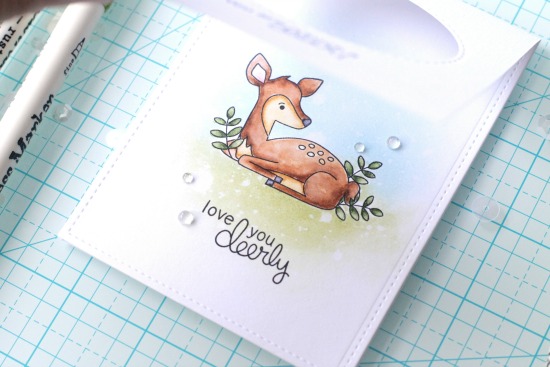 Deer Cards by April Guest Designer Svetlana Pavlova | Deer Friend Stamp Set by Newton's Nook Designs #newtonsnook #handmade