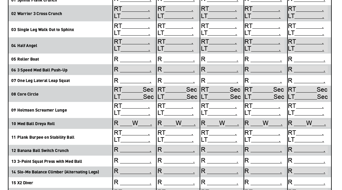 P90x2 Balance And Power Worksheet