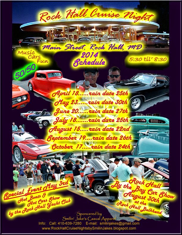 Rock Hall Cruise Nights by Smilin' Jake's: May 2014 Rock Hall Cruise Nights by Smilin' Jake's: May 2014