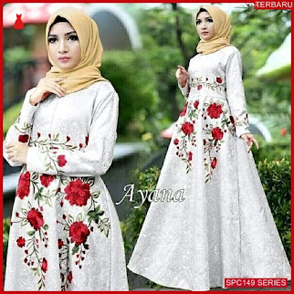 SPC149M85 Maxi Ayana Gamis Bordir Dress Muslim Wanita | BMGShop