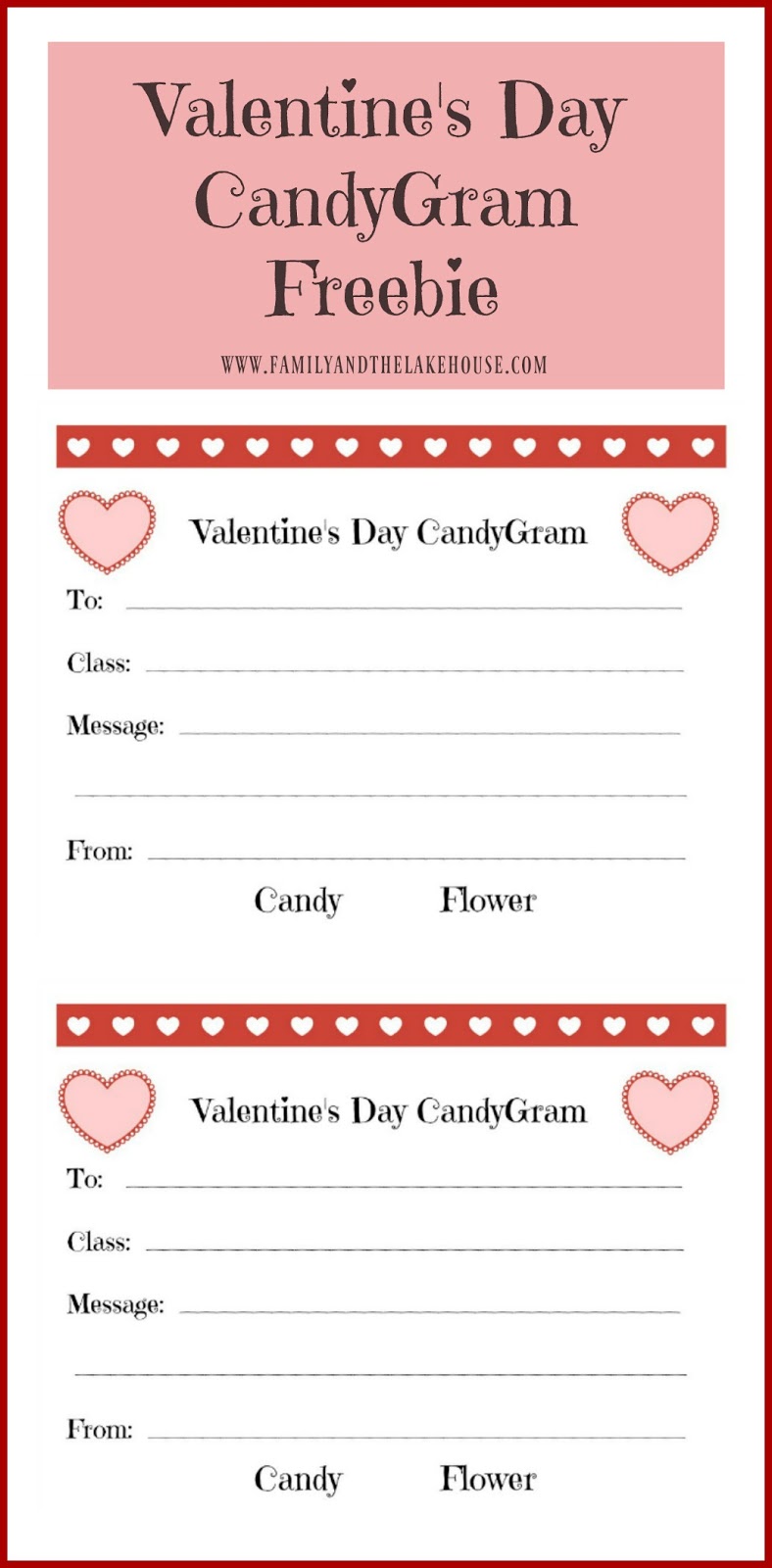 Over at Marie's CandyGram Freebie