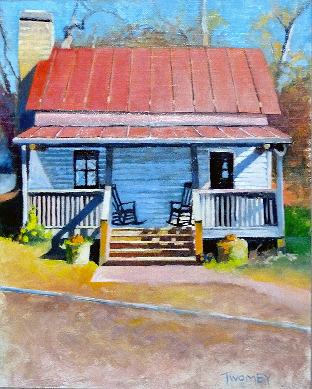 Twomey Oil Painting of Old Library Building