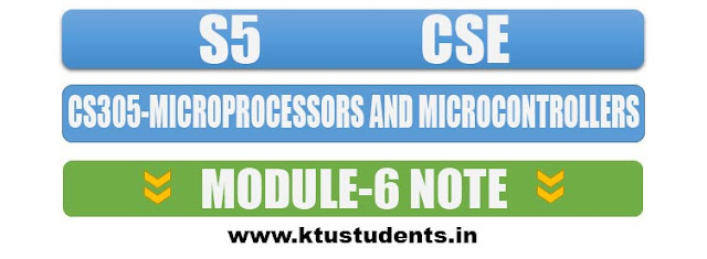 note for cs305 microprocessors and microcontrollers module 6