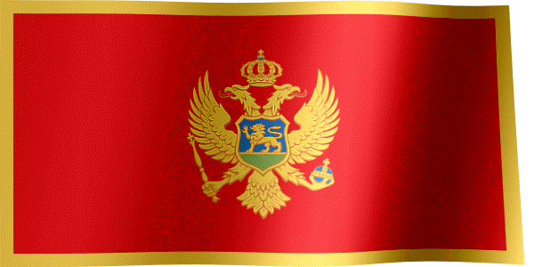 Waving Flag of Montenegro (Animated Gif)