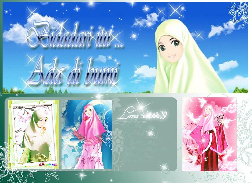 muslimah sejati animasi muslimah template blog seo