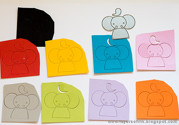 Layers of ink - Happy Colors Board Book Tutorial by Anna-Karin Evaldsson with SSS Picture Book Elephant
