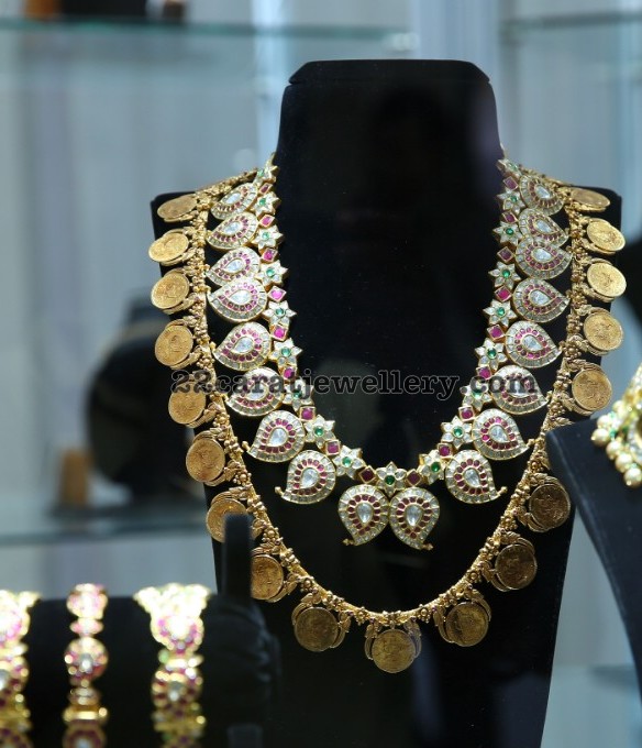 mango necklace and kasu mala jewellery designs imitation antique jewellery designs catalogue