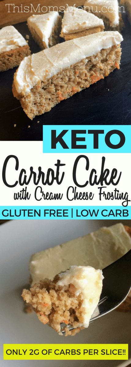 KETO CARROT CAKE WITH CREAM CHEESE FROSTING