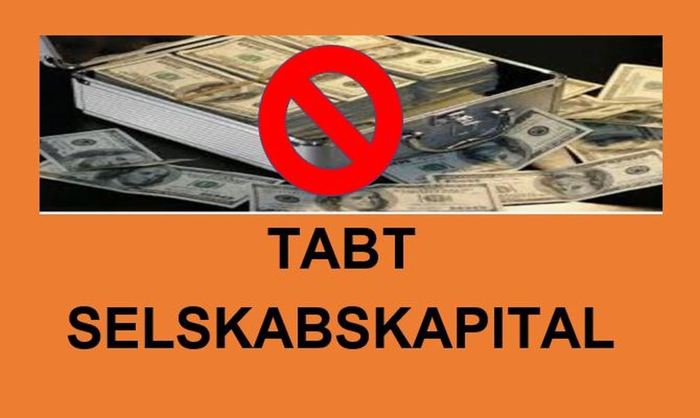 IVÆRKSÆTTER Blog for dig der vil være selvstændig Tabt egenkapital