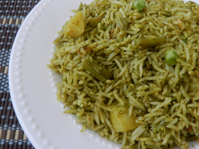 Raajis kitchen Coriander Pulao