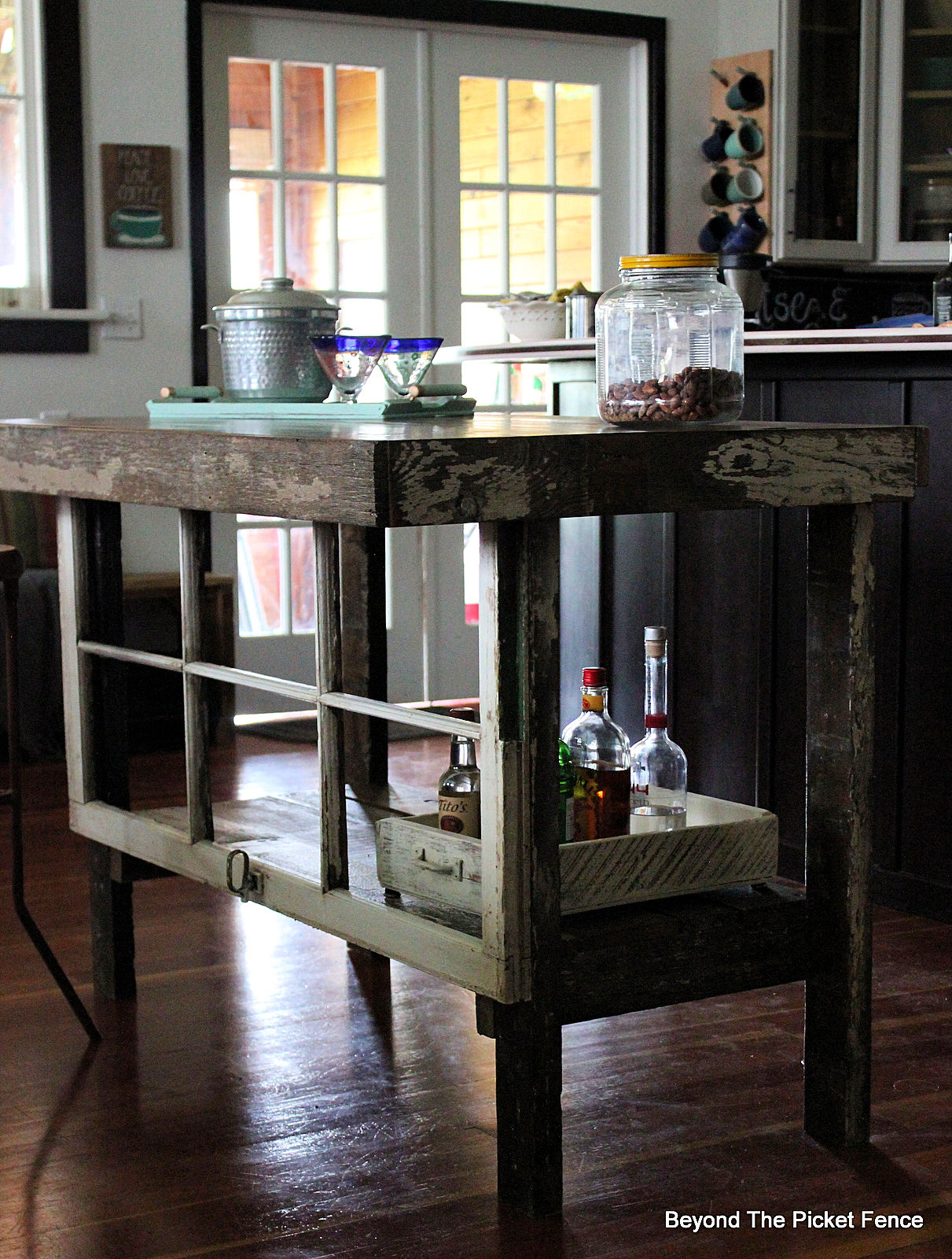 Beyond The Picket Fence Rustic Farmhouse Kitchen Island And Bar Rustic Farmhouse Kitchen Island