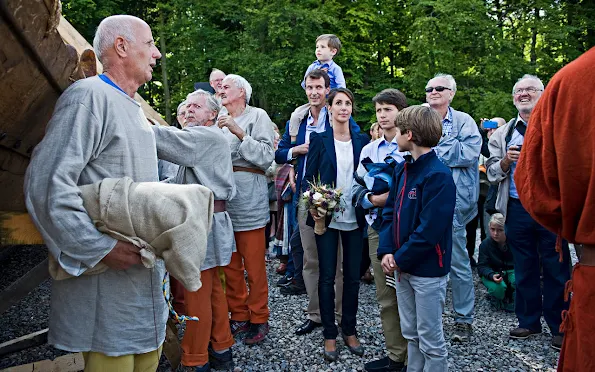 Prince Joachim as Patron of the Society for Nydam Research together with Princess Marie, Prince Nikolai, Prince Felix and Prince Henrik