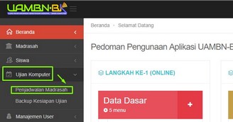 Cara Membuat Penjadwalan Madrasah di Web UAMBN-BK