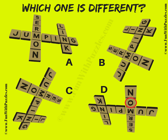 Odd One Out Quick Crossword: Kids Picture Riddle Answer