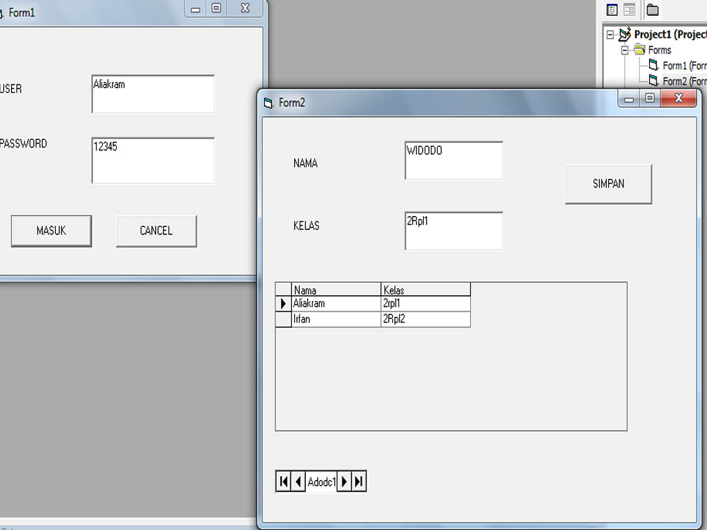 Cara membuat form login Visual Basic 6.0 menggunakan database Ms Access ...
