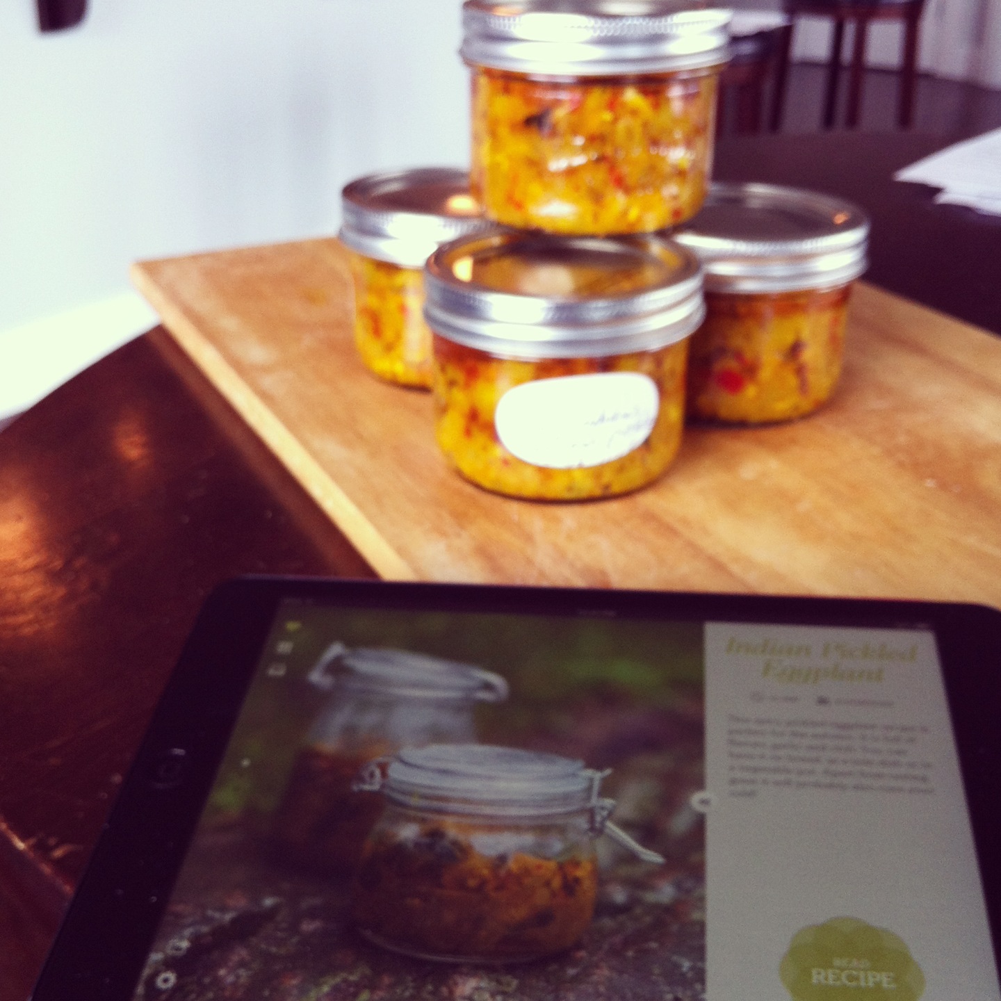 Recipes from 4EveryKitchen Indian Style Pickled Eggplant